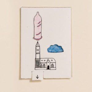 Christo war's – Bewegliche Postkarte von Ralf Bednar