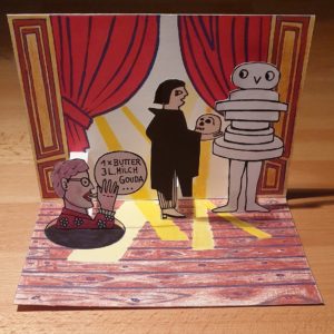 Pop-up-Postkarte »Die Souffleuse«